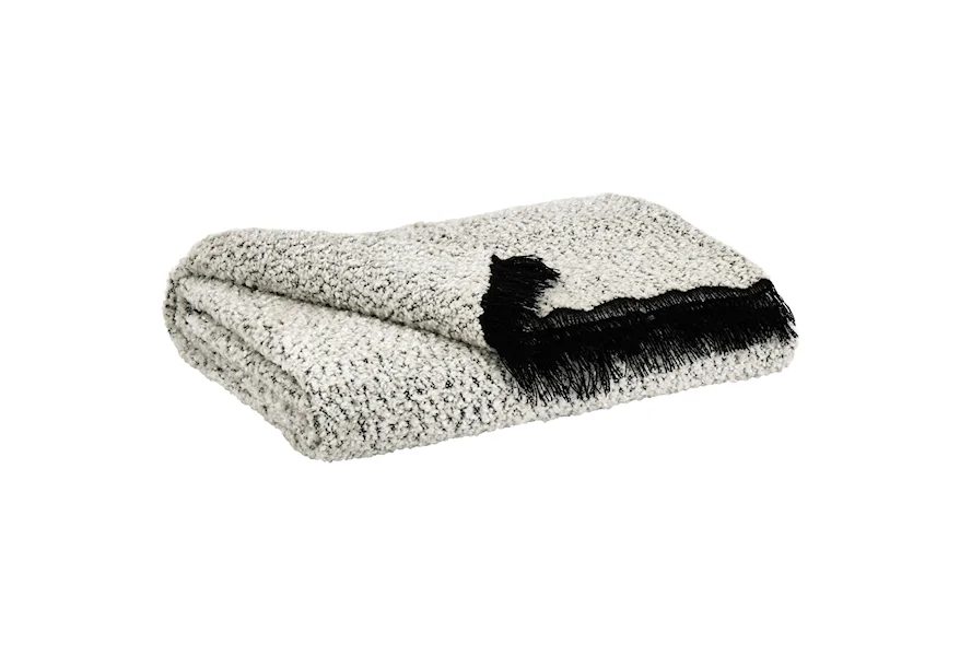 Throws Leonita Black/White Throw by Signature Design by Ashley at Esprit Decor Home Furnishings